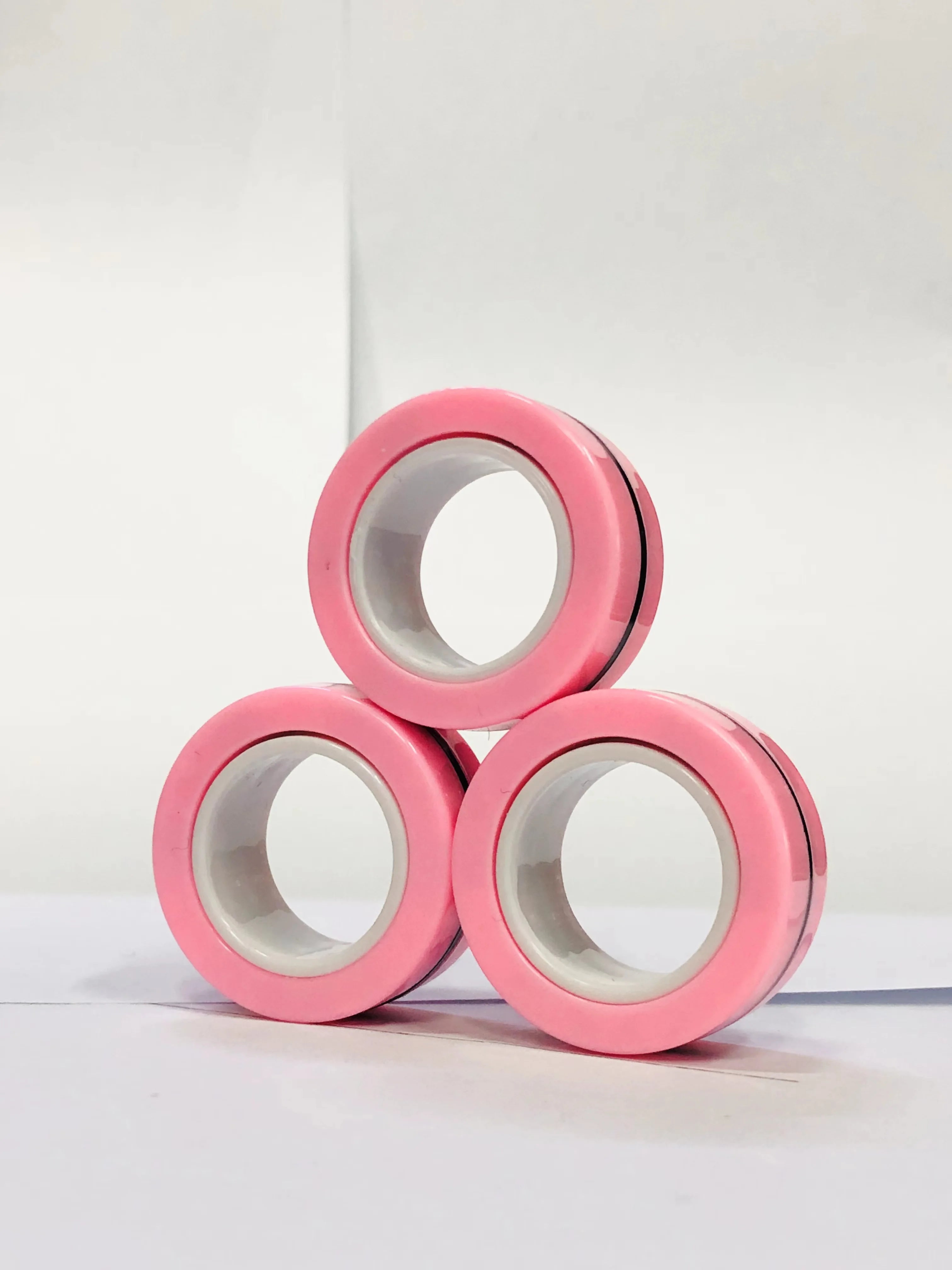 3pcs Fidget Toy Set Finger Magnetic Rings Colorful Adult Magnets Spinner Rings for Relieve Stress Anxiety Relief Therapy