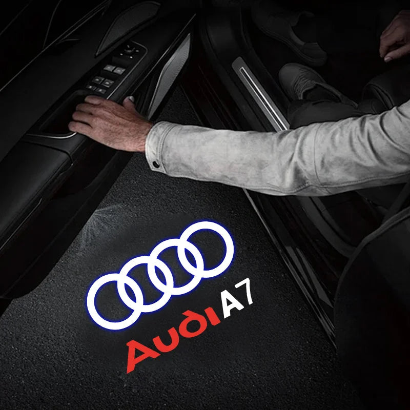 Car Accessories For Audi Quattr Q3 Q5 Q7 S3 S4 S5 S6 S7 A4 A5 A6 B6 B7 B8 C5 C6 C7 A7 A8 Led Emblem Lamp Car Door Welcome Lights