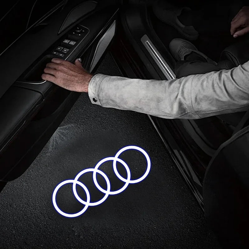 Car Accessories For Audi Quattr Q3 Q5 Q7 S3 S4 S5 S6 S7 A4 A5 A6 B6 B7 B8 C5 C6 C7 A7 A8 Led Emblem Lamp Car Door Welcome Lights