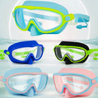Children'S Swimming Goggles With Nose Cover, Wide Field Of View Diving Mask, Silicone Anti-Fog And Leak-Proof Large Format