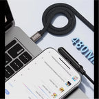 240W Type-C To Type C Cable Elbow Fast Charging Data Cable Foldable Stand Phone Holder For iPhone 17/16/15 For Samsung Charger