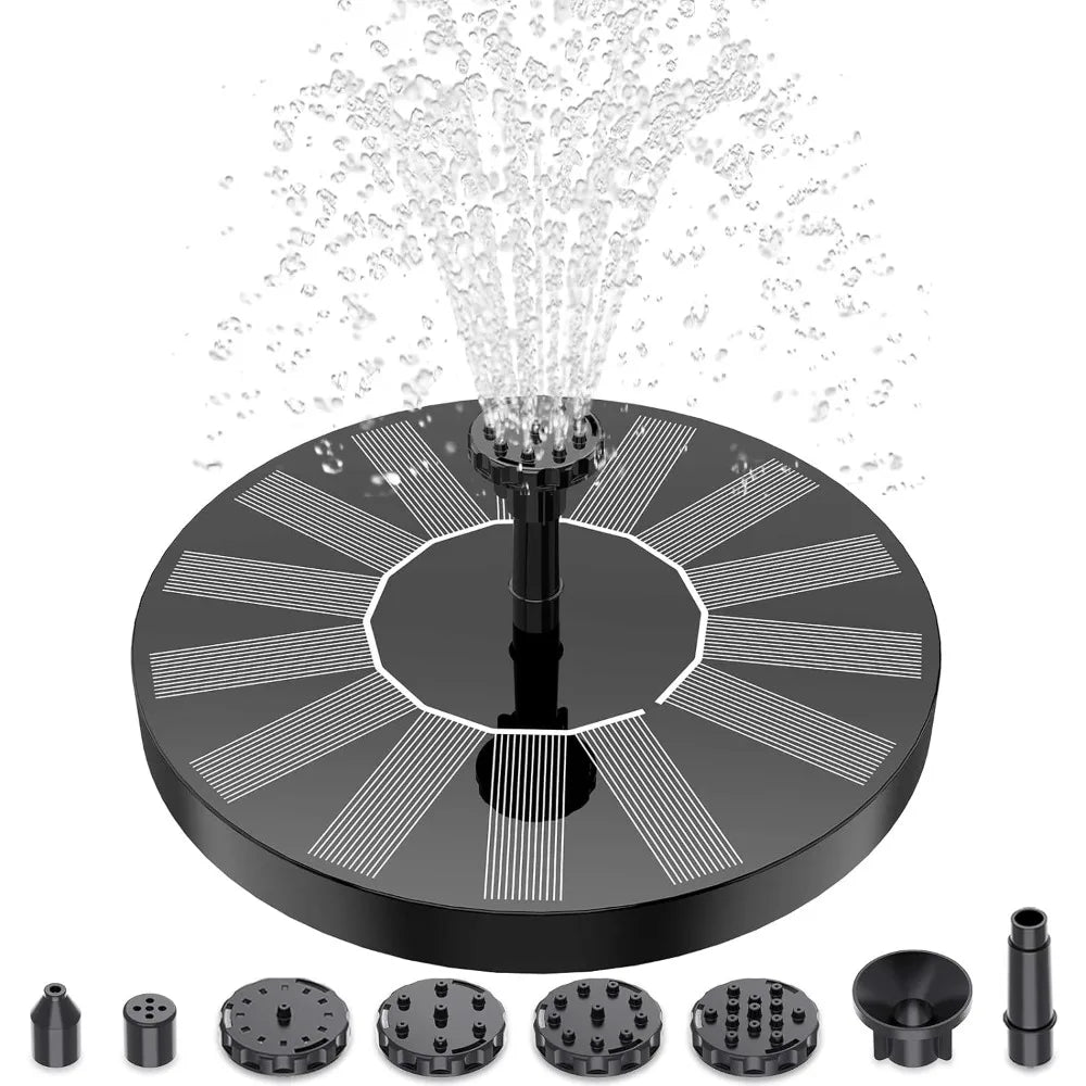 solar Fountain Floating Solar Fountain Pump Is Suitable fSor Bird Baths, Gardens, Ponds, Swimming Pools, and Outdoor Activities
