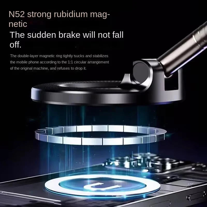 2026 New 360° Upgraded Adjustable&Foldable Magnetic Car Mobile Phone Holder Hollow Out Design Rotatable Zinc Alloy And ABS Material