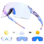 SCVCN Photochromic Cycling Sunglasses UV400 Cycling Glasses Sports Goggles Bicycle Eyewear Sunglasses Outdoor MTB Bike Glasses