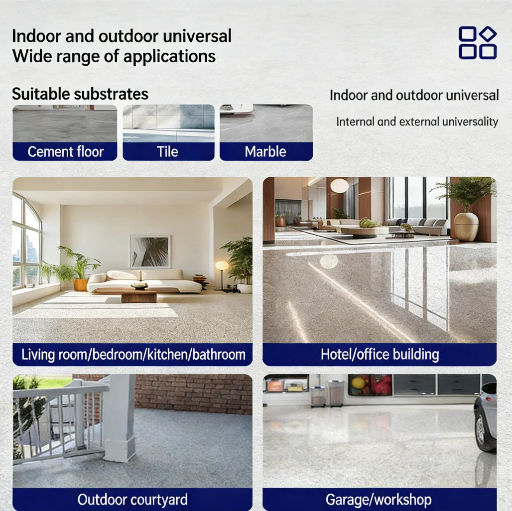 Indoor/Outdoor Self-Leveling Epoxy Floor Paint Wear-Resistant Anti-Slip Colored Sand Imitation Marble Paint
