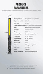 Portable COB Work Lights With Magnetic Rechargeable LED Flashlight Portable Stepless Dimming Emergency Car Repair Lamps