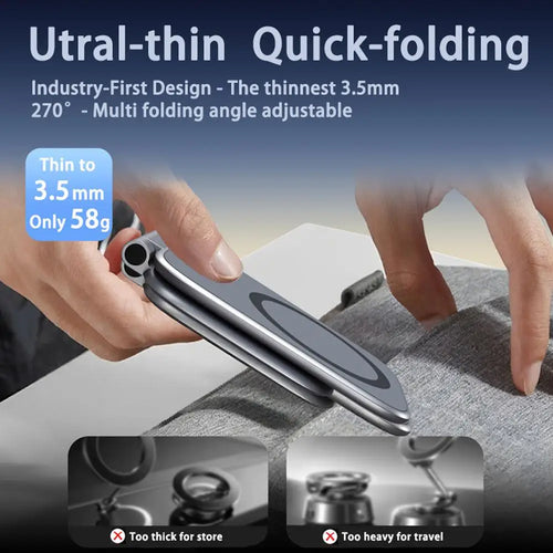 2026 New Car Dual Side Magnetic Ultrathin Phone Holder Foldable Anti-shake Navigation Vehicle Mounted Mobile Stand ﻿