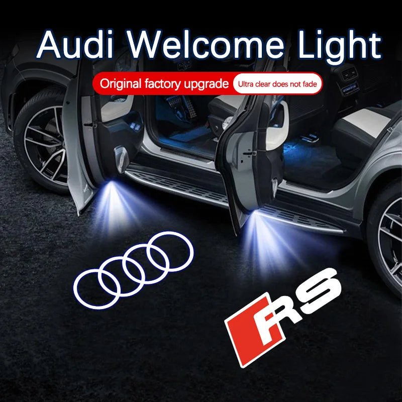 Car Accessories For Audi Quattr Q3 Q5 Q7 S3 S4 S5 S6 S7 A4 A5 A6 B6 B7 B8 C5 C6 C7 A7 A8 Led Emblem Lamp Car Door Welcome Lights
