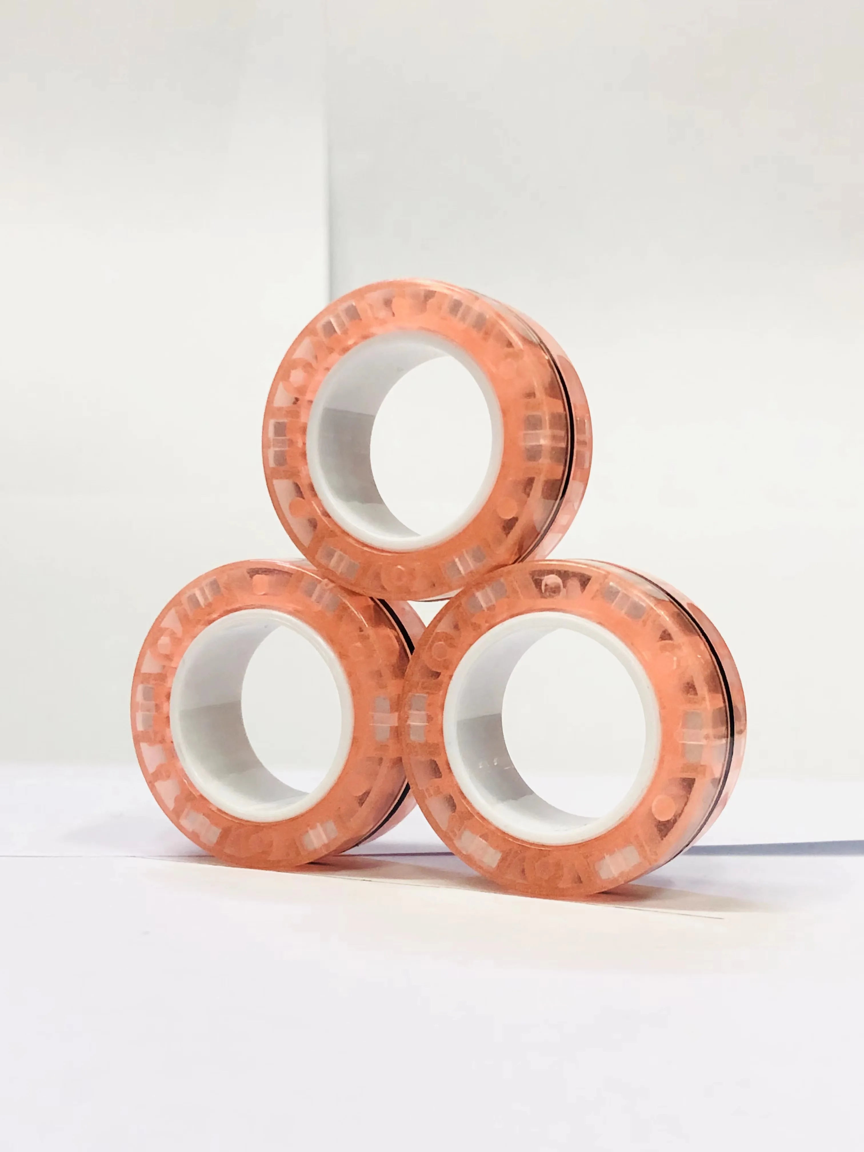 3pcs Fidget Toy Set Finger Magnetic Rings Colorful Adult Magnets Spinner Rings for Relieve Stress Anxiety Relief Therapy