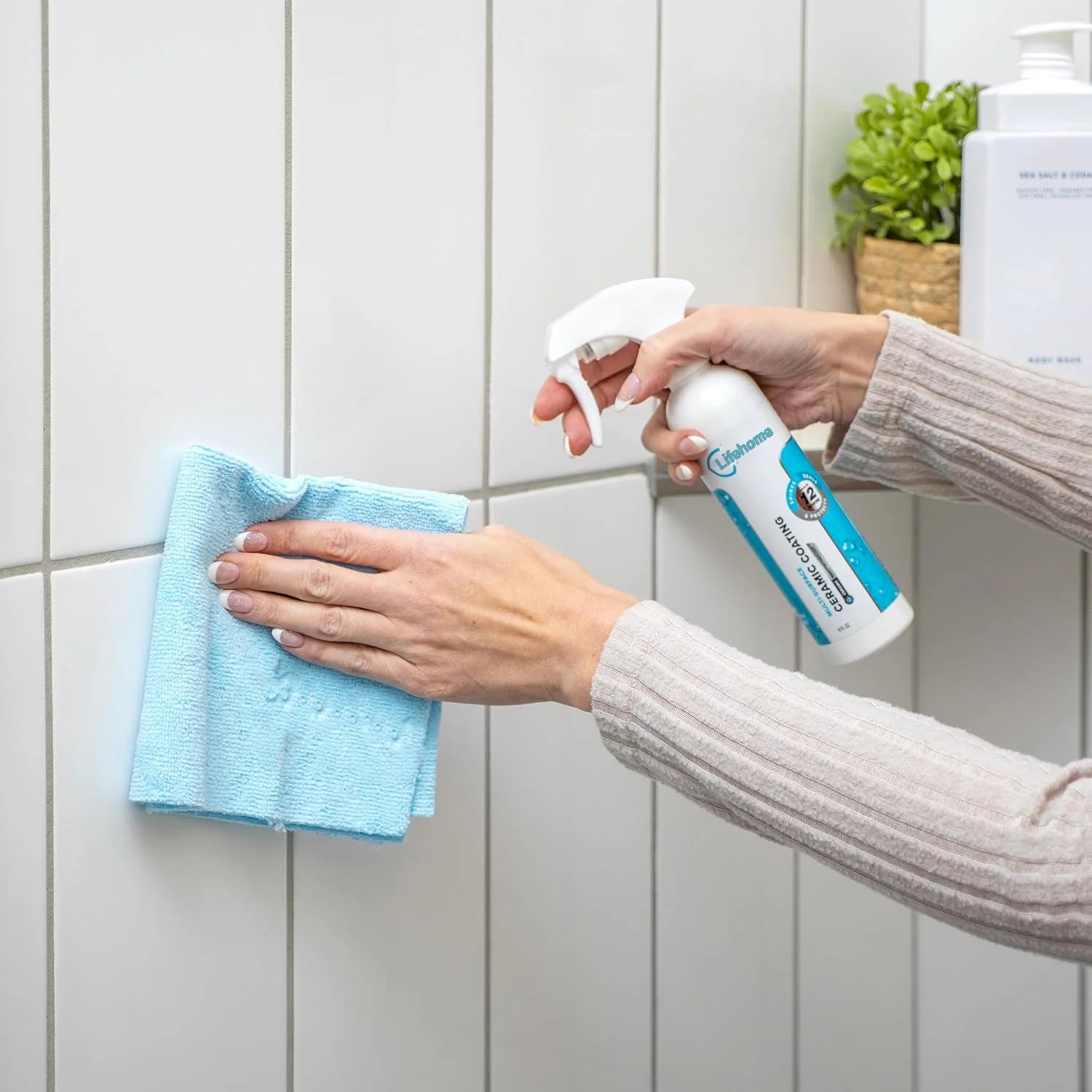 Lifeproof Home Ceramic Coating Spray Kit - Protect Stainless Steel, Appliances, Countertops, Glass & More Kitchen + Bath Surfaces - Repels Stains, Grime,  Liquids & More!