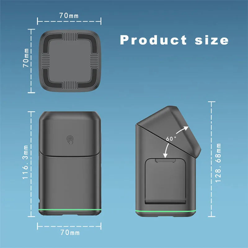 Qi2 25W 3-in-1 Magnetic Wireless Charger Stand Fast Charging For iPhone 14 15 16 17/AirPods Charger Touch Auto Rotation