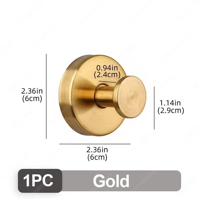 New Suction Cup Hooks Stainless Steel Waterproof Bathroom Shower Wall Mount Punch-free Reusable Strong Adsorption Hook Holders