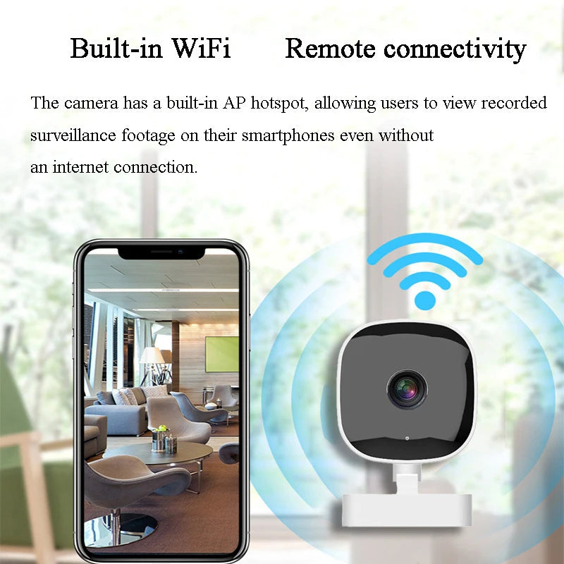 Smart Full HD Wireless Camera Wide-angle Motion Detection And Recorder Audio Video For Night Vision Home Safety Micro Camcorder