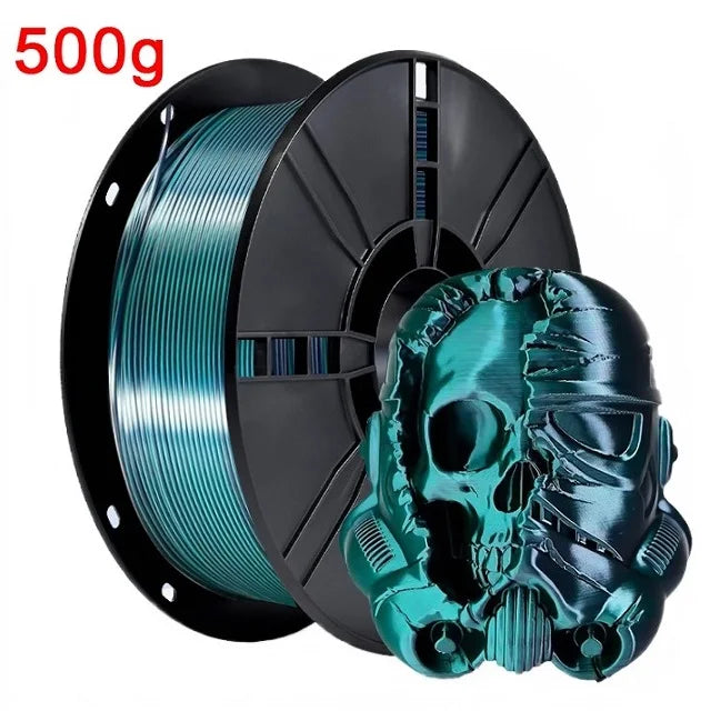 Dual Color Filament Silk PLA 1.75mm 1kg 500g 250g 3D Printer Plastic Material Two Colors Filament PLA Black Red Green Bundle New