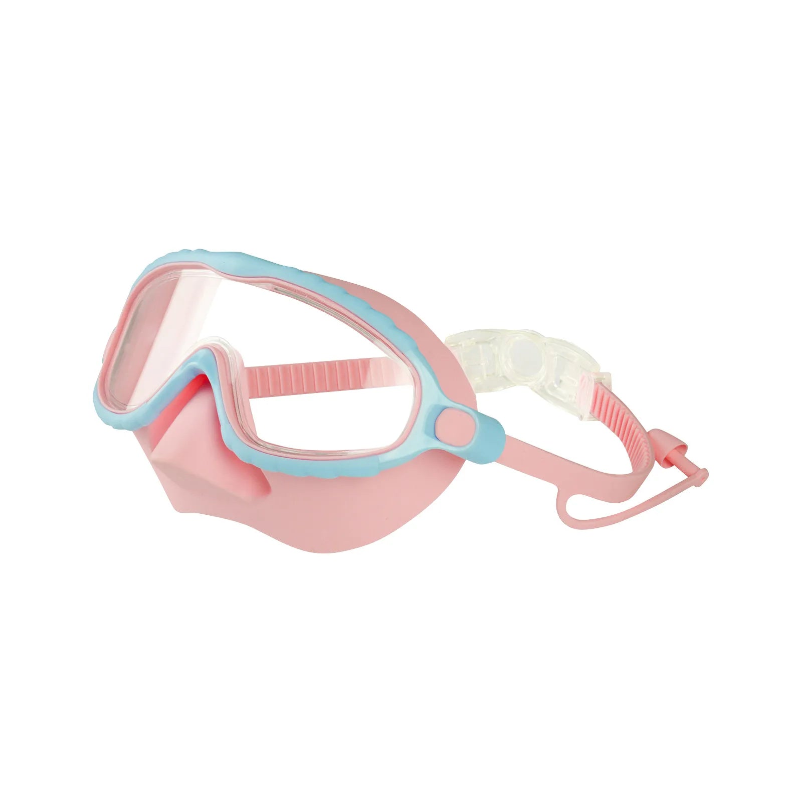 Children'S Swimming Goggles With Nose Cover, Wide Field Of View Diving Mask, Silicone Anti-Fog And Leak-Proof Large Format