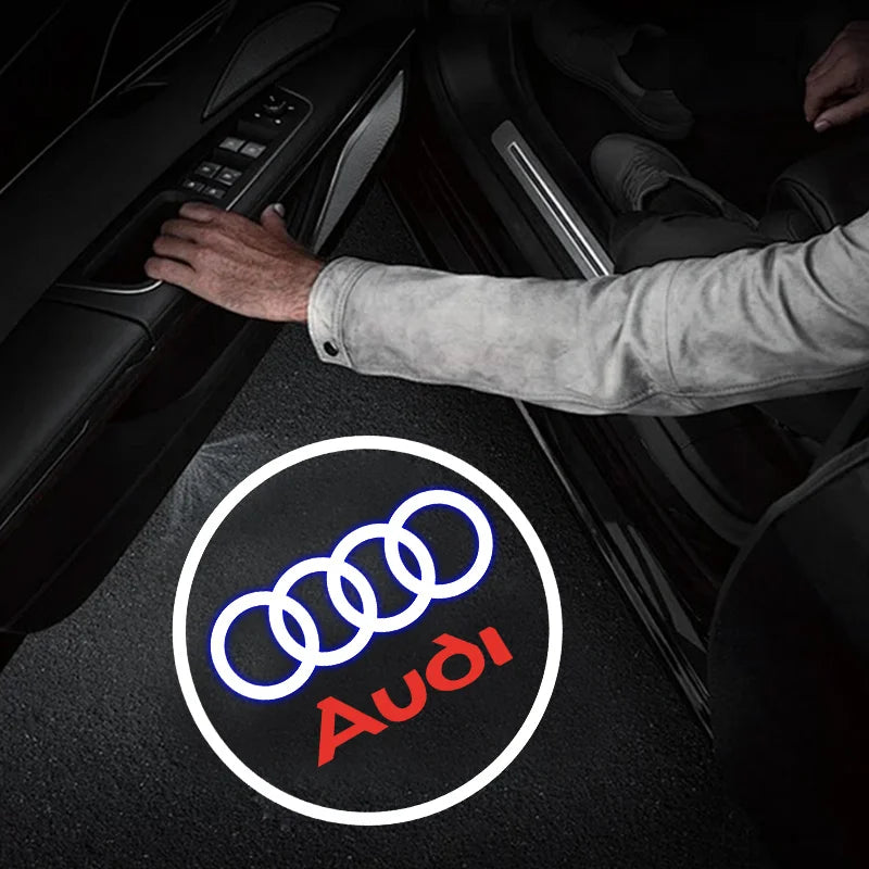 Car Accessories For Audi Quattr Q3 Q5 Q7 S3 S4 S5 S6 S7 A4 A5 A6 B6 B7 B8 C5 C6 C7 A7 A8 Led Emblem Lamp Car Door Welcome Lights