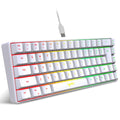 Keyboard 68 Keys RGB Backlight Small Portable Office Computer Membrane Keyboard For Windows Tablet Laptop Game