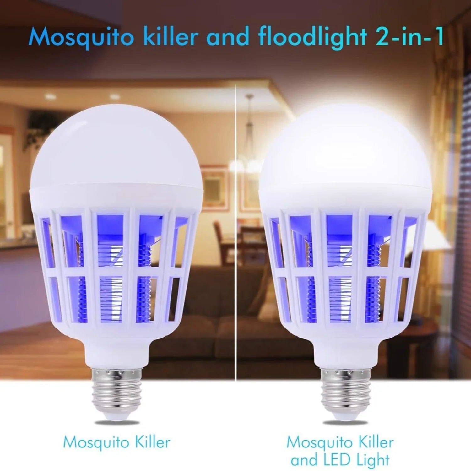 JOYINLED 1/2PCS Mosquito Trap E27 Lamp Perfect for Mosquitoes/Moths/Flies,Pest Control,Apartment Essentials,Household Gadgets