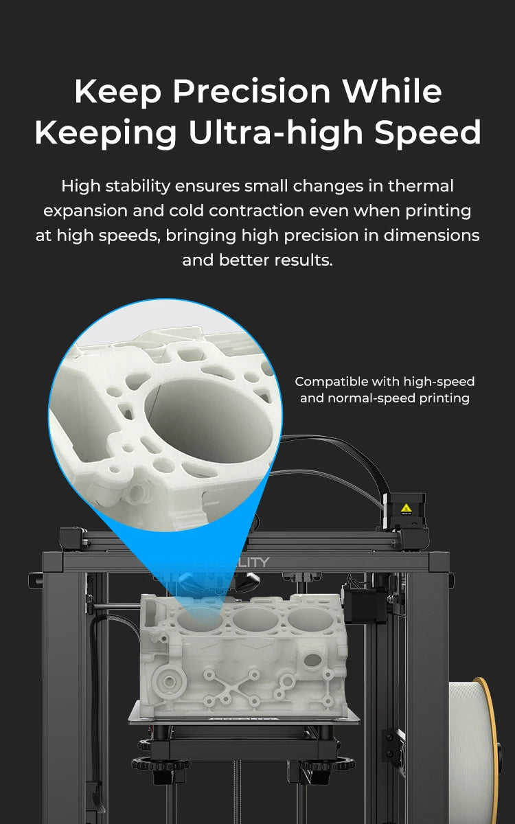 CREALITY Hyper Series PLA Filament 1.75mm Better Fluidity Faster Cooling High Precision for FDM Printers
