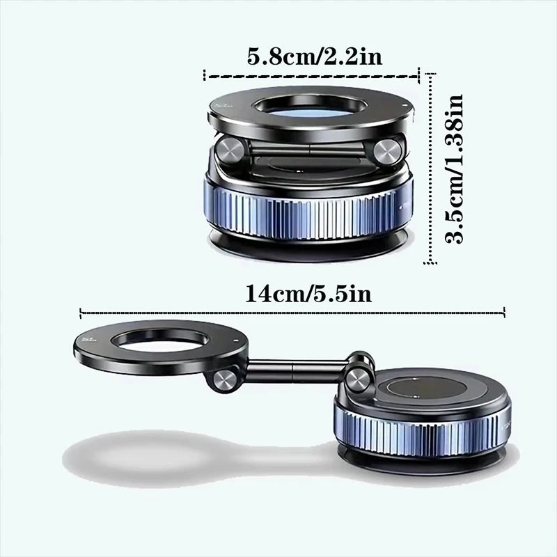 2026 New 360° Upgraded Adjustable&Foldable Magnetic Car Mobile Phone Holder Hollow Out Design Rotatable Zinc Alloy And ABS Material