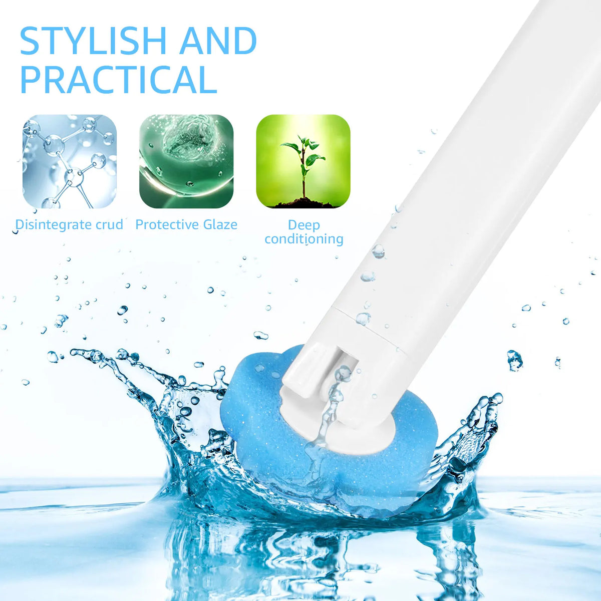 18/36Pcs Toilet Brush With Disposable Replacement Head Kits Upgrade Long Handle Bathroom Cleaning Brush For Home Wc Accessories