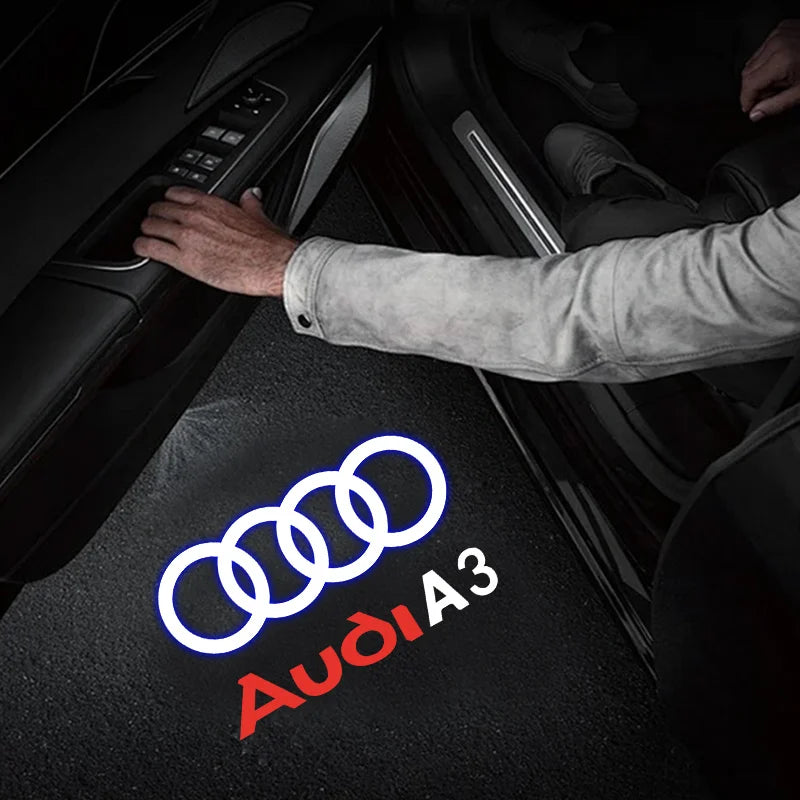 Car Accessories For Audi Quattr Q3 Q5 Q7 S3 S4 S5 S6 S7 A4 A5 A6 B6 B7 B8 C5 C6 C7 A7 A8 Led Emblem Lamp Car Door Welcome Lights