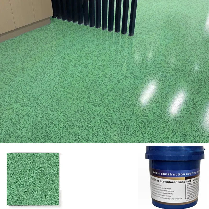 Indoor/Outdoor Self-Leveling Epoxy Floor Paint Wear-Resistant Anti-Slip Colored Sand Imitation Marble Paint