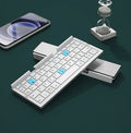 B.O.W. Mini Folding Bluetooth Keyboard Wireless Keypad Support3 Devices With Stand Rechargeable Foldable Keyboard for Phone Tablet