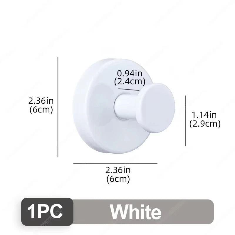New Suction Cup Hooks Stainless Steel Waterproof Bathroom Shower Wall Mount Punch-free Reusable Strong Adsorption Hook Holders