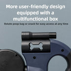 Automatic Retractable Two-End Pet Leash Dog Leash With Flashlight One Tow Two Easy To Walk Your Dog