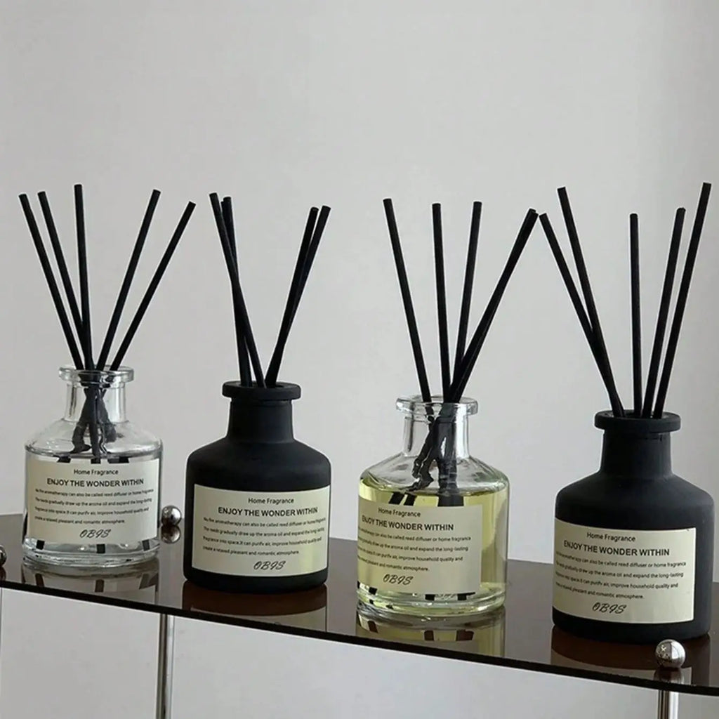50ml Aromatherapy Essential Oil Flameless Freesia Jasmine Fragrance Oil with Reed Diffuser
