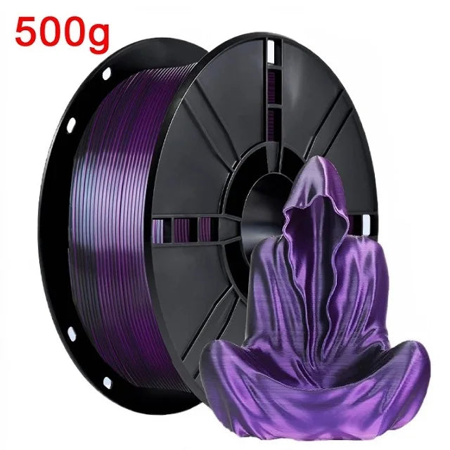 Dual Color Filament Silk PLA 1.75mm 1kg 500g 250g 3D Printer Plastic Material Two Colors Filament PLA Black Red Green Bundle New