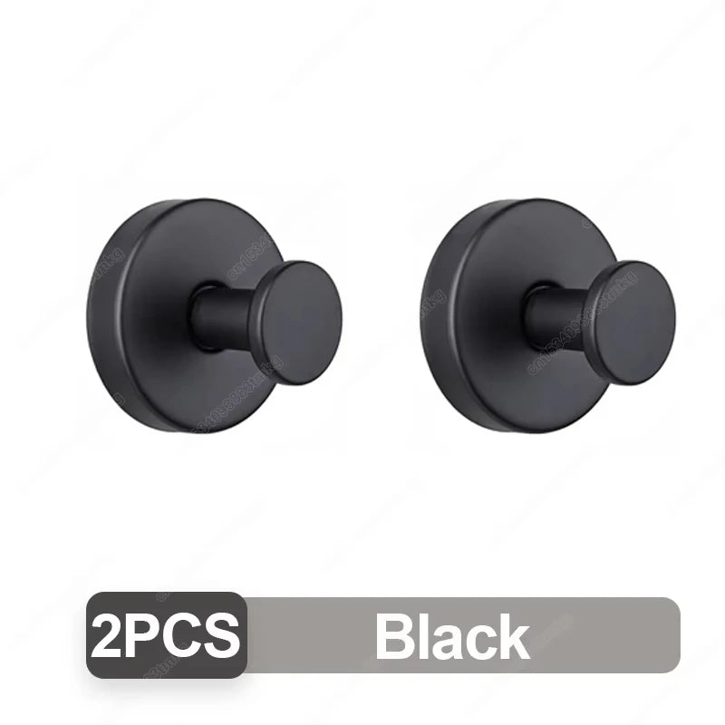 New Suction Cup Hooks Stainless Steel Waterproof Bathroom Shower Wall Mount Punch-free Reusable Strong Adsorption Hook Holders