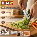 iLMH New Paring Knife Ergonomic Wood Handle Knife Stainless Steel Vegetable Peeler with Wooden Handle 2-in-1 Fruit Potato Peeler