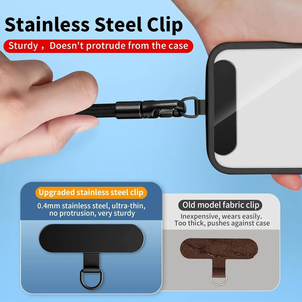 Universal Adjustable Mobile Phone Self-locking Anti-loss Lanyard for iPhone Samsung Short Wrist Strap Durable Cell Phone Strap