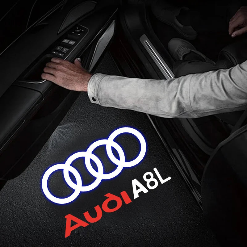 Car Accessories For Audi Quattr Q3 Q5 Q7 S3 S4 S5 S6 S7 A4 A5 A6 B6 B7 B8 C5 C6 C7 A7 A8 Led Emblem Lamp Car Door Welcome Lights