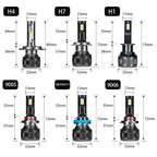 YHKOMS High Power CSP H4 H7 LED 200W 30000LM H1 H8 H9 H11 Car LED Light Bulbs 9005 HB3 9006 HB4 9012 HIR2 Auto Fog Lamp 6000K