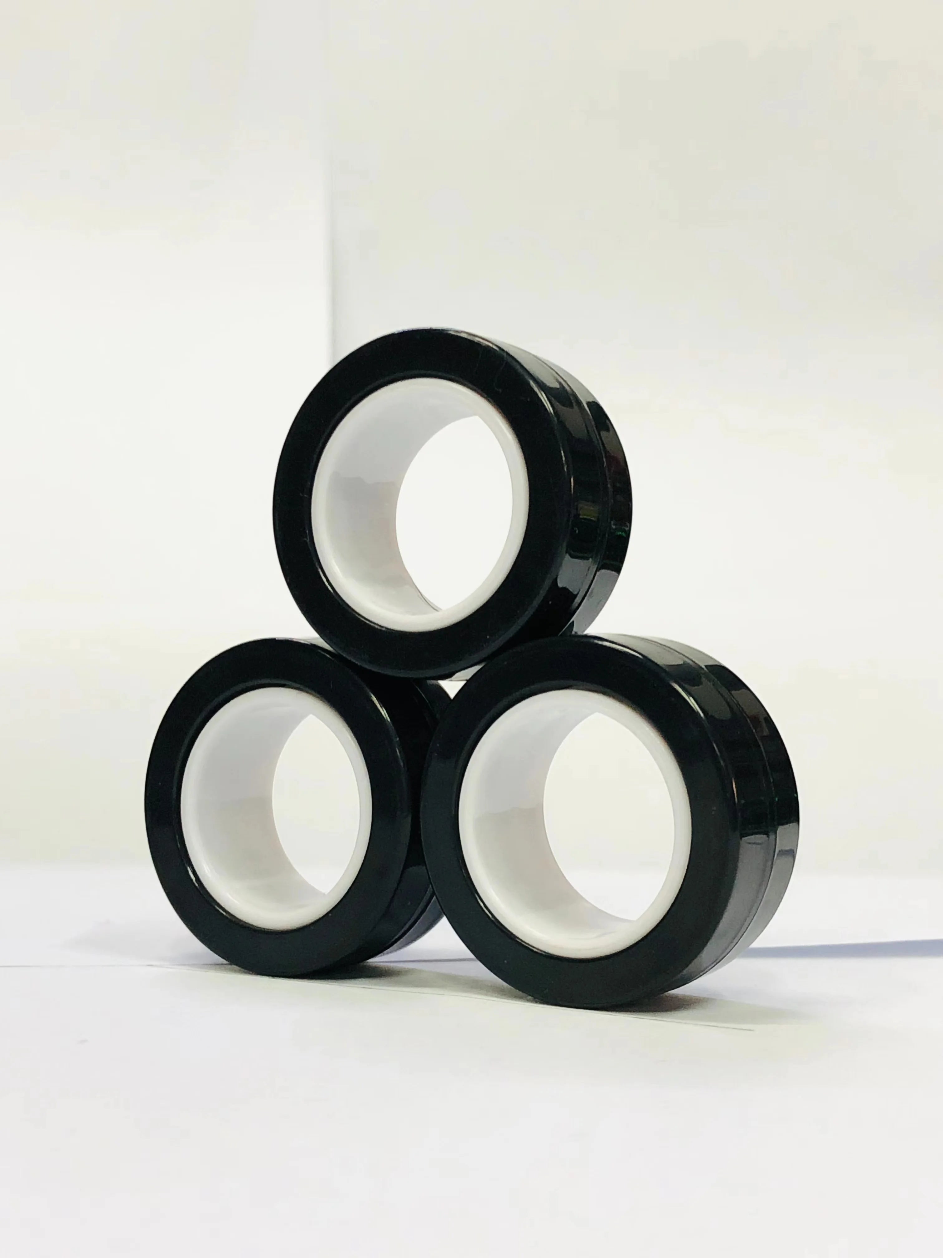 3pcs Fidget Toy Set Finger Magnetic Rings Colorful Adult Magnets Spinner Rings for Relieve Stress Anxiety Relief Therapy