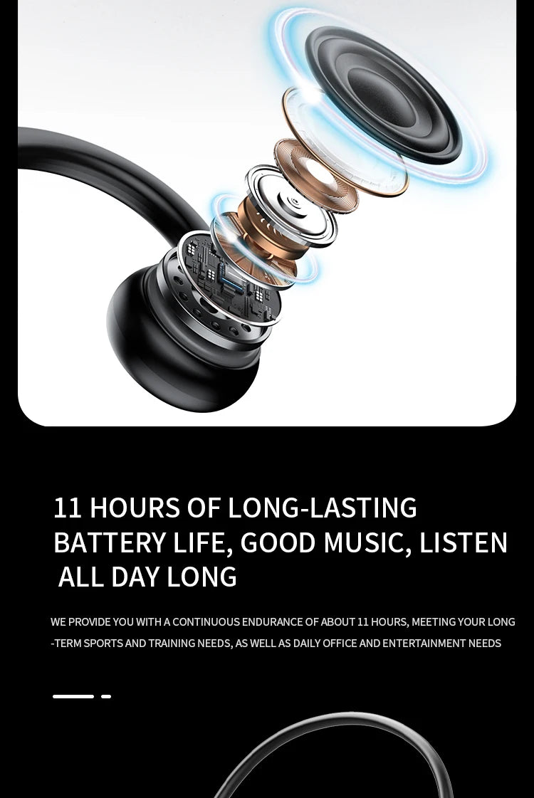 Earphones Bluetooth 5.3 Sports Wireless Headphones Ear Hook Waterproof Headset for Running Driving