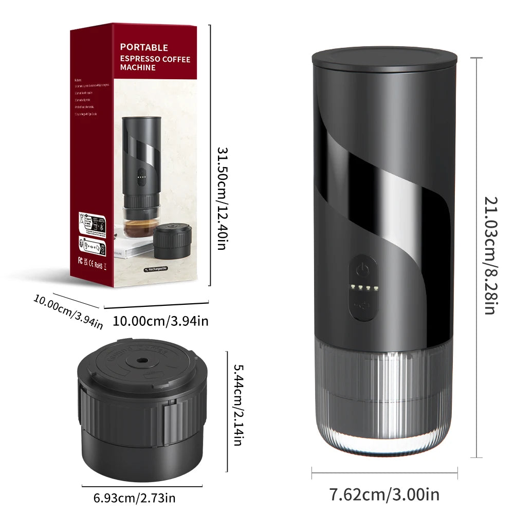 Portable Espresso Coffee Machine KFJ-1S-S1201C1 20Bar High Pressure Capsule/Ground Dual Extraction Travel /Office
