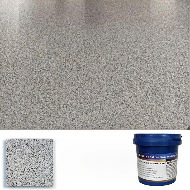 Indoor/Outdoor Self-Leveling Epoxy Floor Paint Wear-Resistant Anti-Slip Colored Sand Imitation Marble Paint