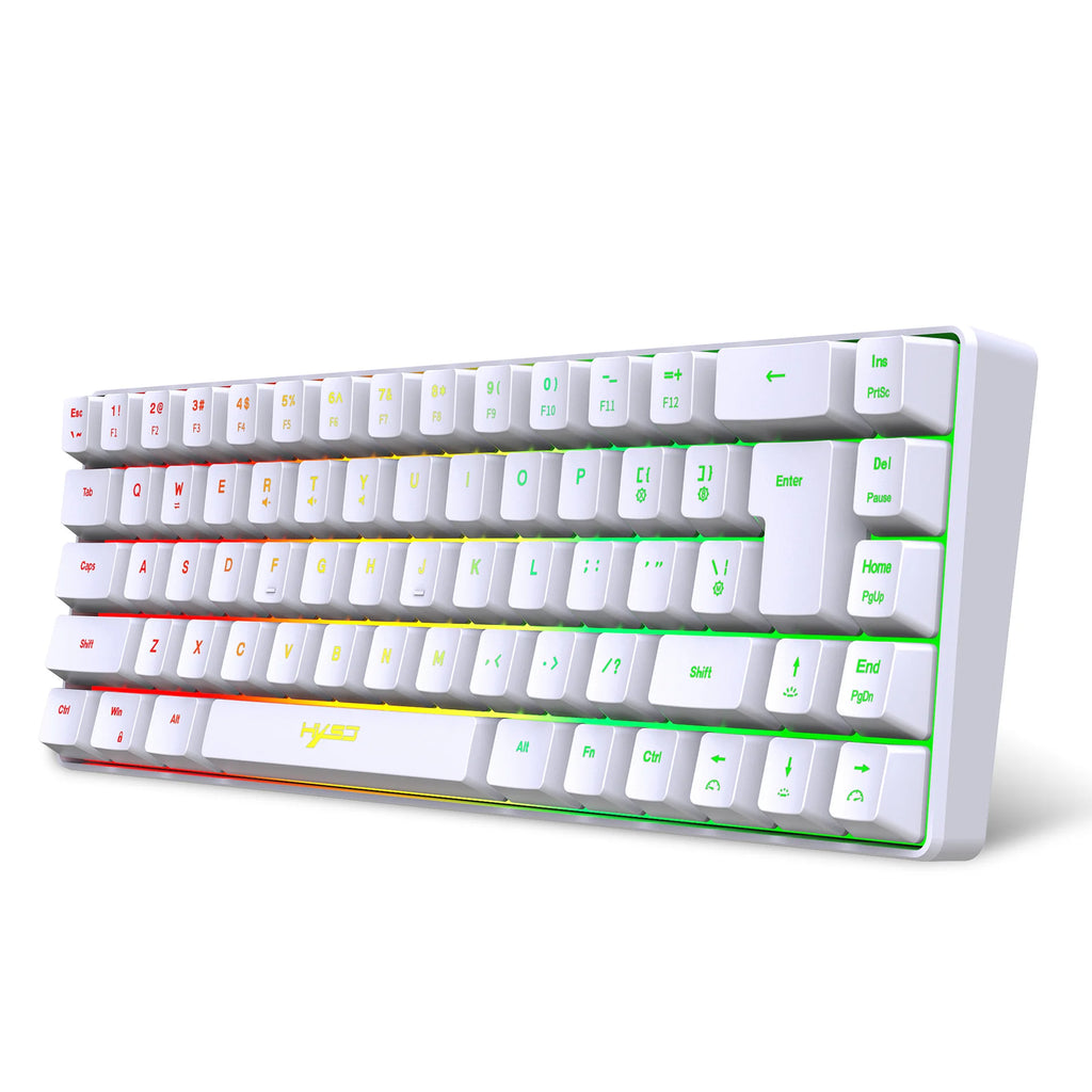 Keyboard 68 Keys RGB Backlight Small Portable Office Computer Membrane Keyboard For Windows Tablet Laptop Game