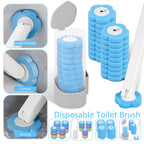 Disposable Toilet Bowl Cleaning Wand Kit Practical Toilet Bowl Brush with Replaceable Brush Head Multi-role Bathroom Accessories