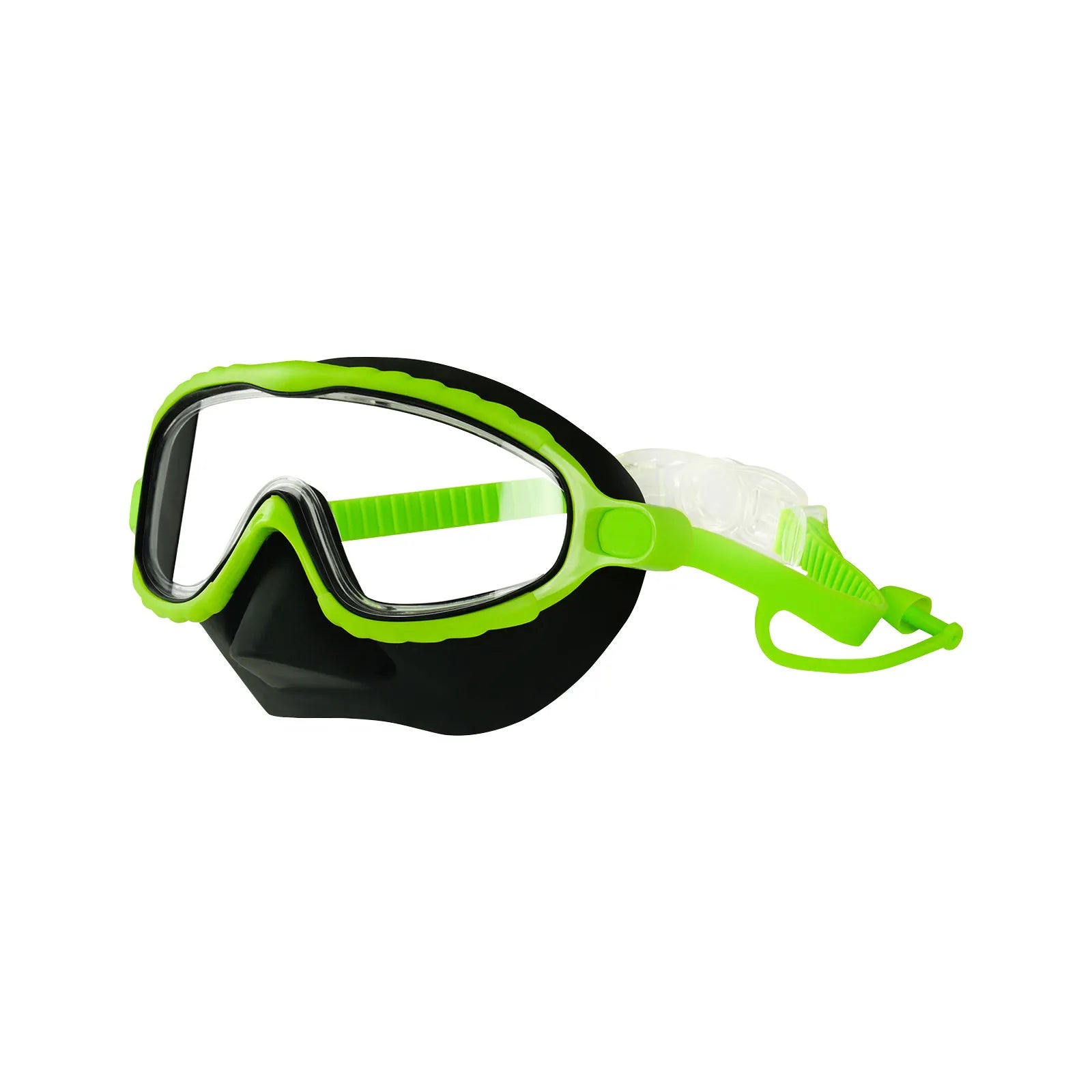 Children'S Swimming Goggles With Nose Cover, Wide Field Of View Diving Mask, Silicone Anti-Fog And Leak-Proof Large Format