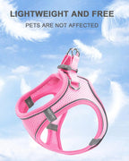 Soft mesh dog chest strap, suitable for training walks, adjustable dog vest, suitable for small and medium-sized dogs and cats