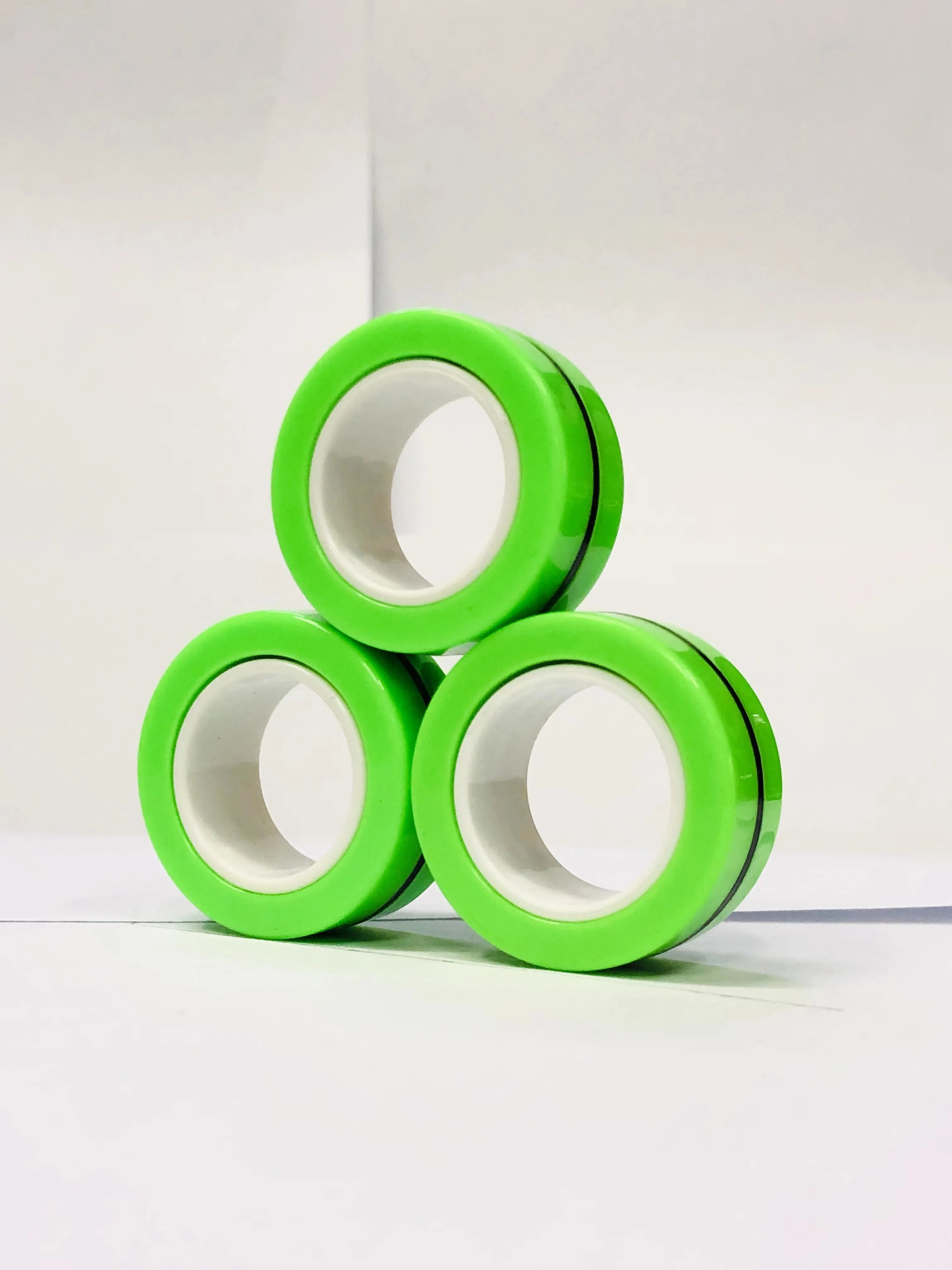 3pcs Fidget Toy Set Finger Magnetic Rings Colorful Adult Magnets Spinner Rings for Relieve Stress Anxiety Relief Therapy