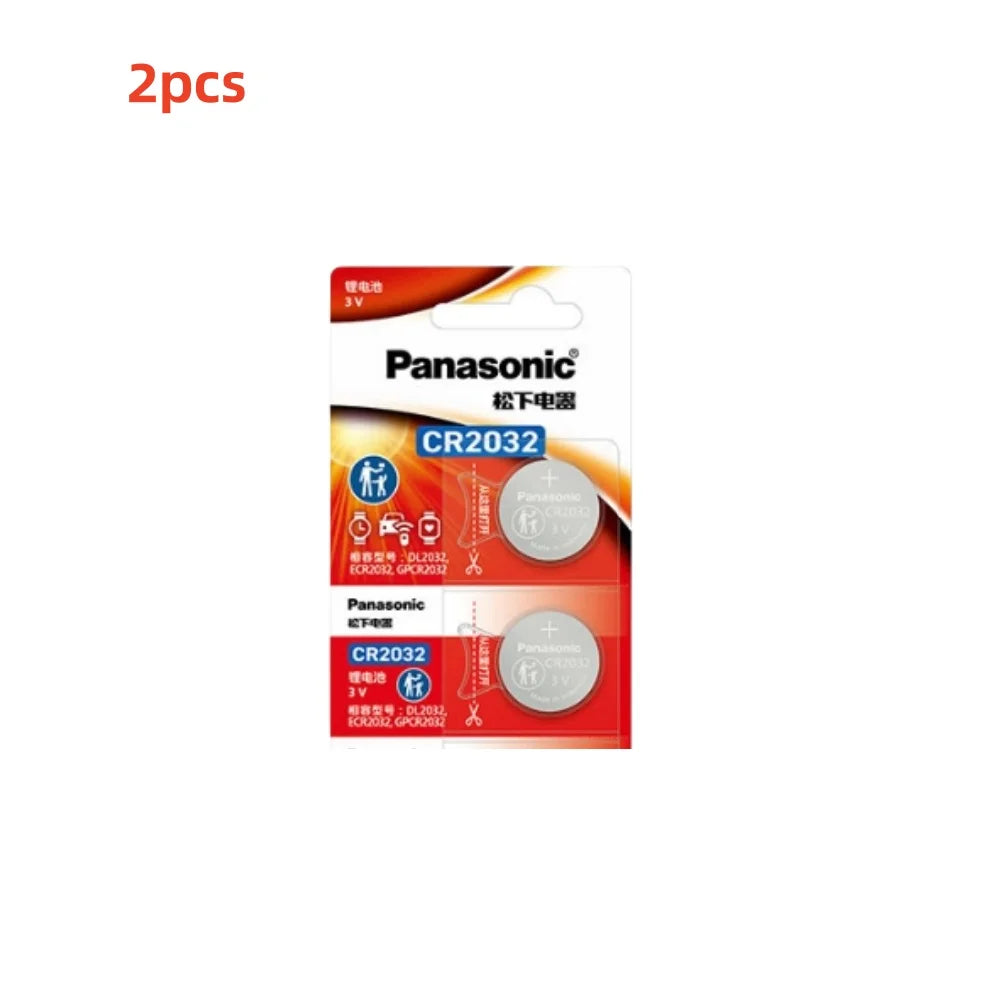 Original Panasonic CR2032 Battery for Car Key Fob, Watch, and Computer Motherboard (1-20pcs) - 3V Lithium Coin Cell 2032