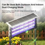 20W Solar Mosquito Killer Lamp with Light 395nm UV+Carbon Mesh IPX5 Waterproof 6000mah USB/Solar Rechargeable for Garden/Patio