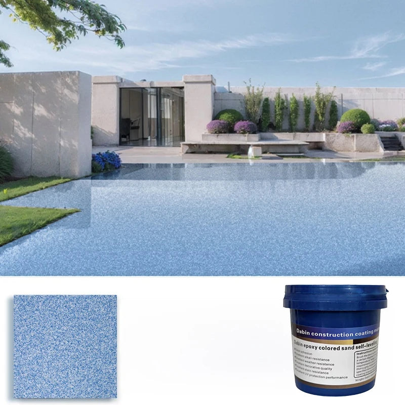 Indoor/Outdoor Self-Leveling Epoxy Floor Paint Wear-Resistant Anti-Slip Colored Sand Imitation Marble Paint