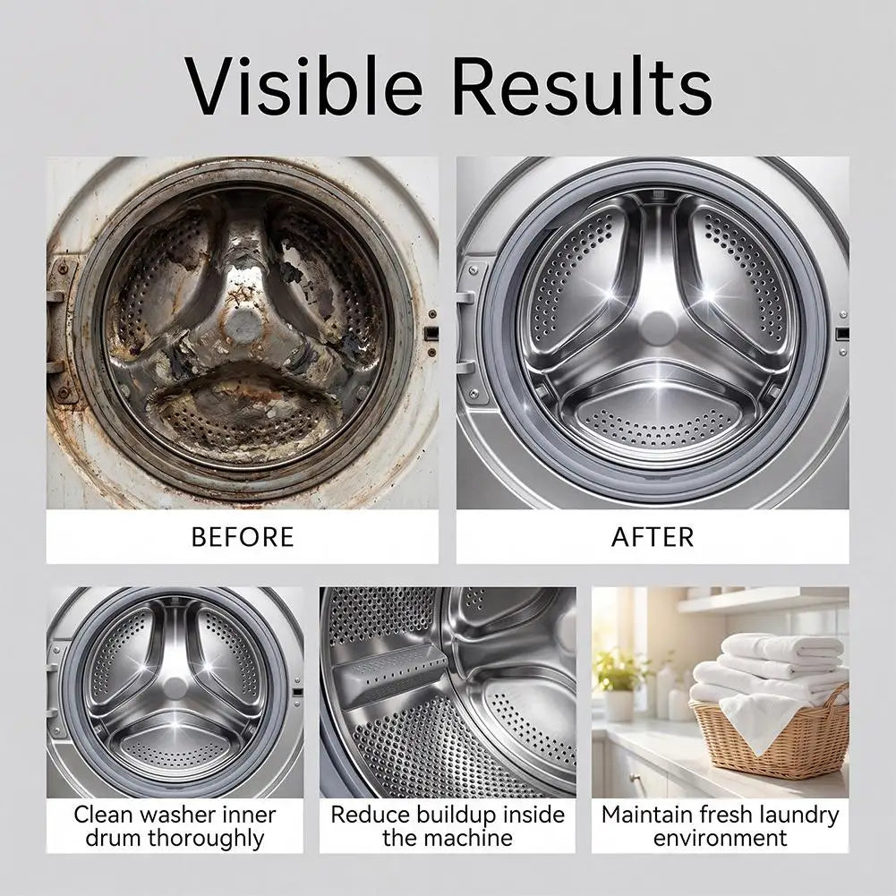 Washing Machine Cleaner Tablets Deep Cleaning Descaling Deodorizer Pet Hair Remover Washer Tub Clean Universal Laundry Care